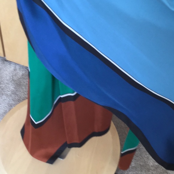 DIANE VON FURSTENBERG Scarf Hem Tiered Midi Dress - Picture 4 of 8